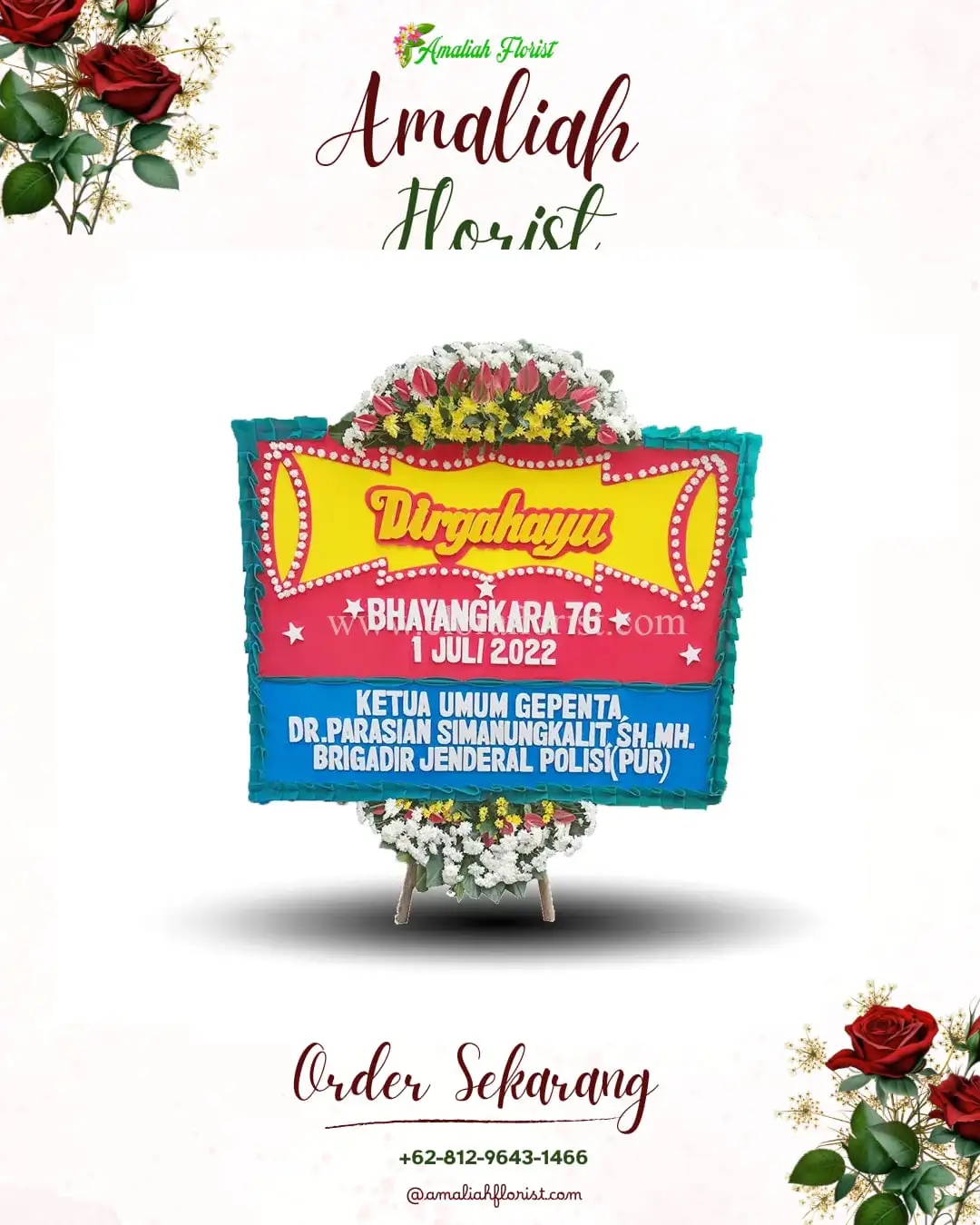 Papan Bunga HUT Ulang Tahun Lubuk Kilangan